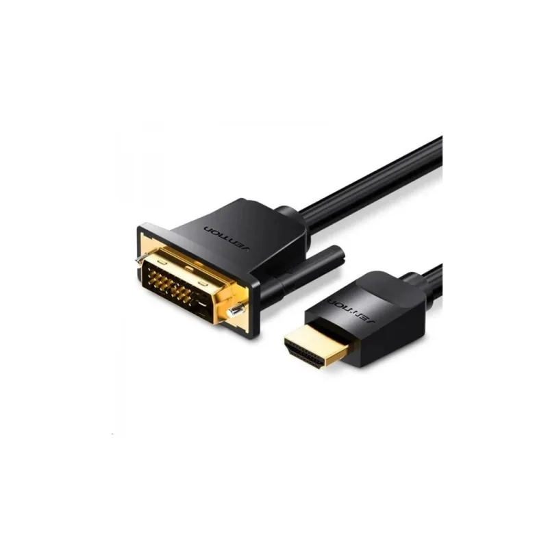 Кабель мультимедийный HDMI M to DVI M 1.0m black Vention (ABFBF)