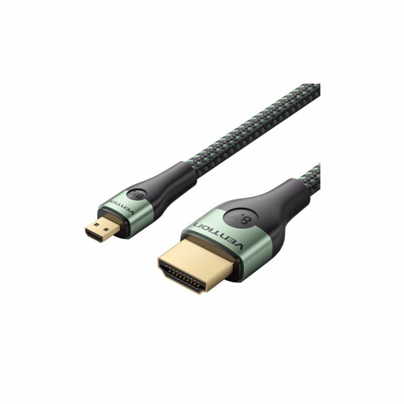 Кабель мультимедийный HDMI M to HDMI micro M 2.1m V2.0 8K 60Hz green Vention (AGKGH)