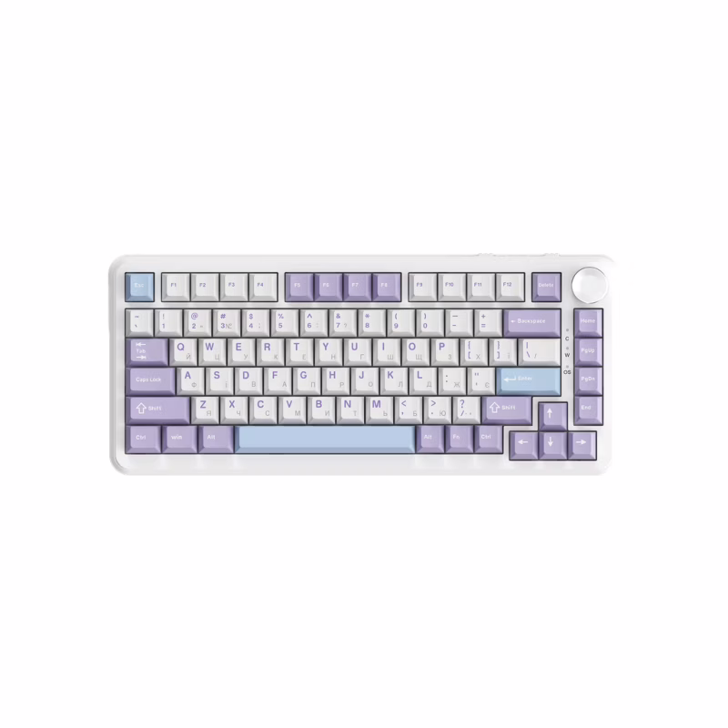 Клавіатура Ajazz AK820 MAX Magnetic Switch RGB USB White (AK820MAX-WM-PWB)