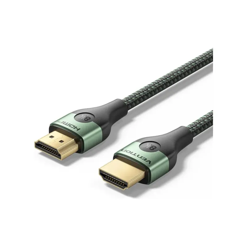 Кабель мультимедійний HDMI M to HDMI M 1.5m 8K ultra thin cotton braided green Vention (ALOGG)