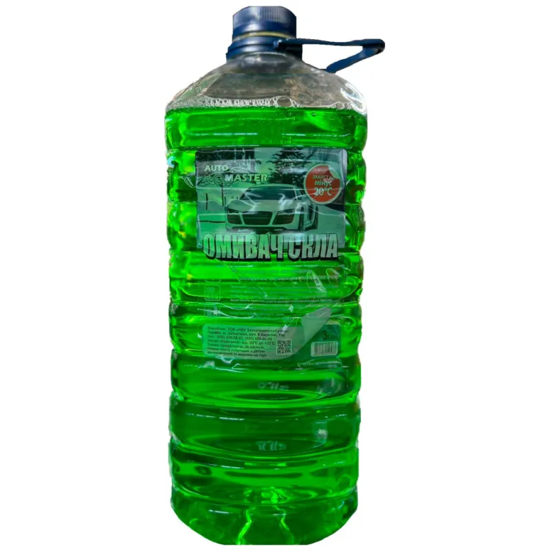 Омыватель автомобильный Auto Master ЗЕЛЕНИЙ яблуко -20 3л (AM193536)