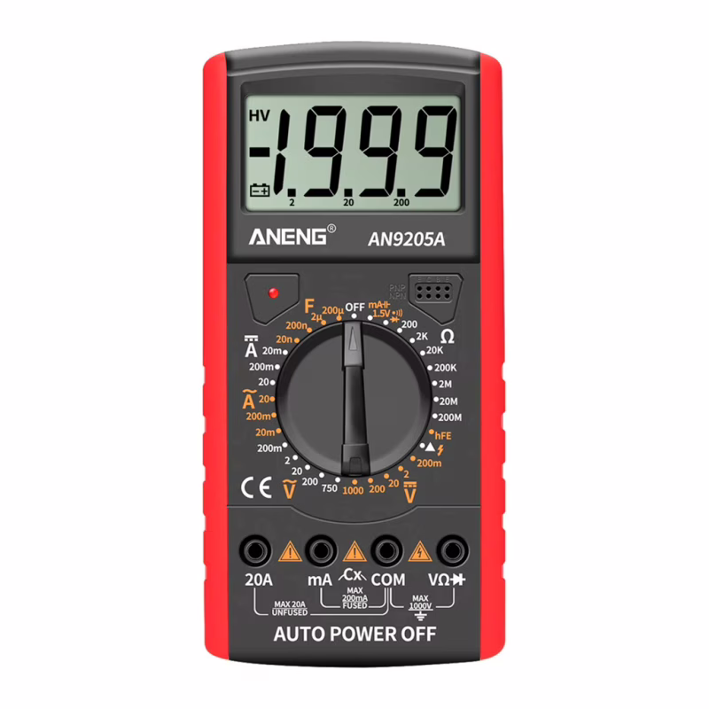 Цифровий мультиметр ANENG AN9205A, V, A, R, F, функція hFE (AN9205A)