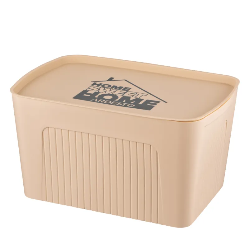 Контейнер для зберігання Ardesto З кришкою Бежевий 23 л (ARHC2523B)