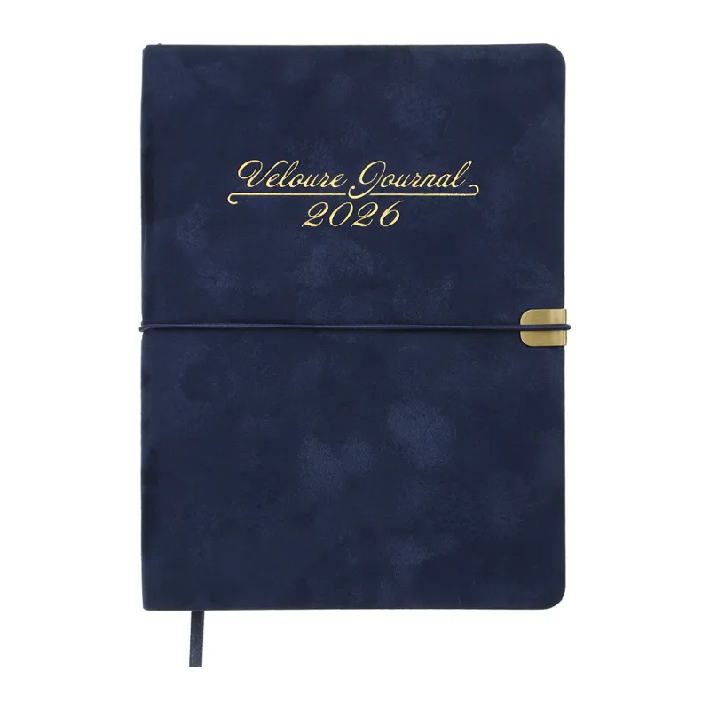 Тижневик Buromax датований 2026 VELOUR, А5 синій (BM.2134-02)