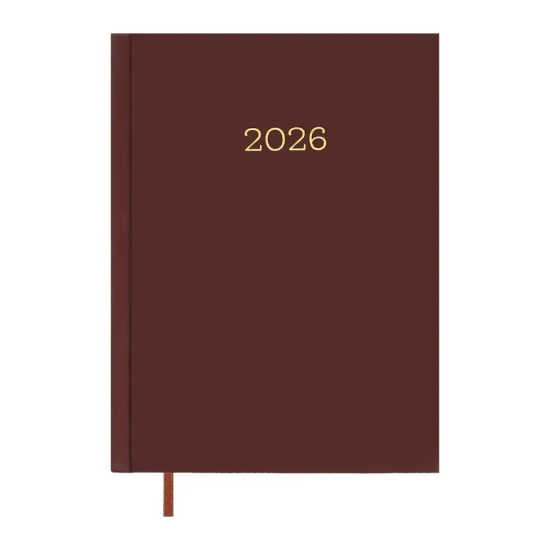 Еженедельник Buromax датированный 2026 MONOCHROME A5 бордовый (BM.2160-13)