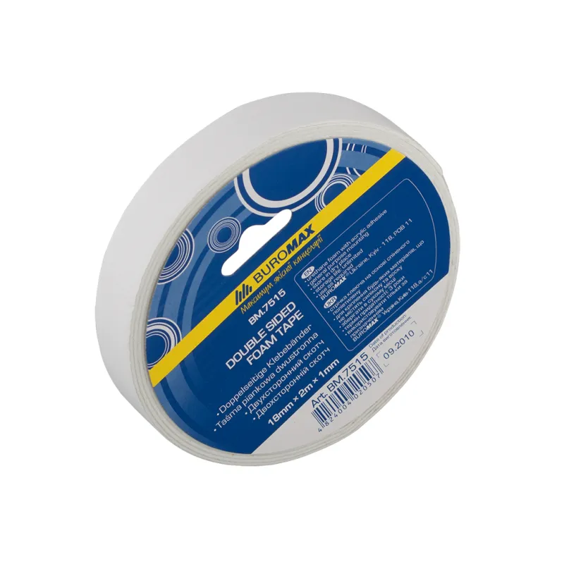 Скотч Buromax двухсторонний на пенной основе 18 мм х 2 м (BM.7515)