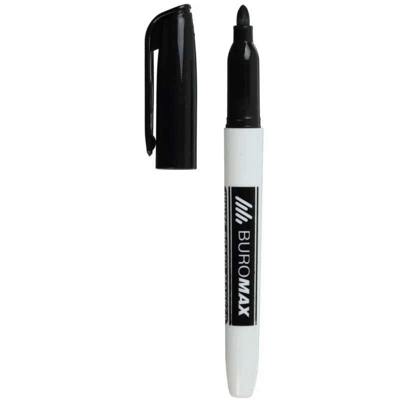 Маркер Buromax для магнитных досок, черный, JOBMAX, 2-4 мм, спиртовая основа (BM.8802-01)