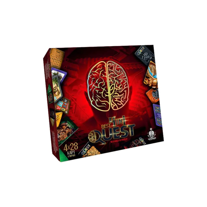 Настільна гра Danko Toys Best Quest 4 in 1, українська (BQ-02-01U)
