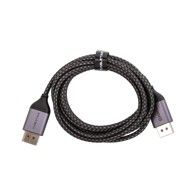 Кабель мультимедийный DisplayPort M to DisplayPort M 2.0m V1.4 Cabletime (CA914647)