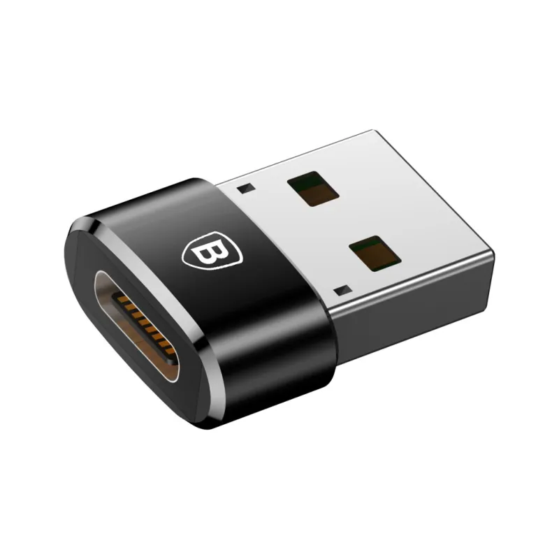 Перехідник USB 2.0 AF to USB-C black Baseus (CAAOTG-01)