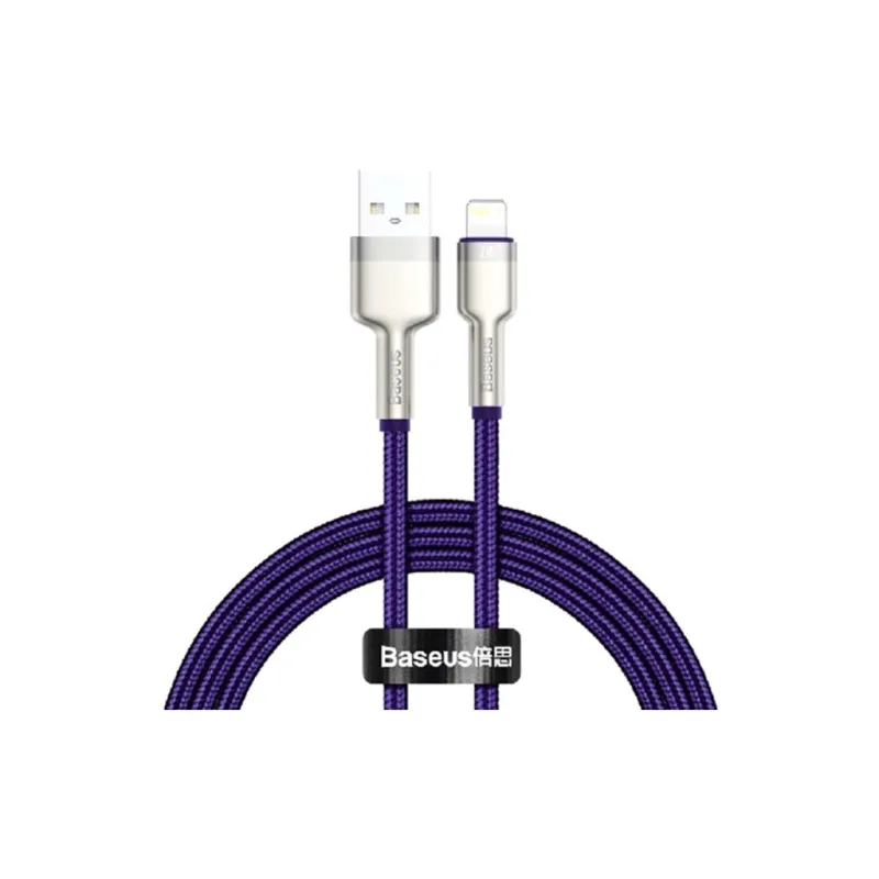 Дата кабель USB 2.0 AM to Lightning 2.0m 2.4A metal purple Baseus (CALJK-B05)