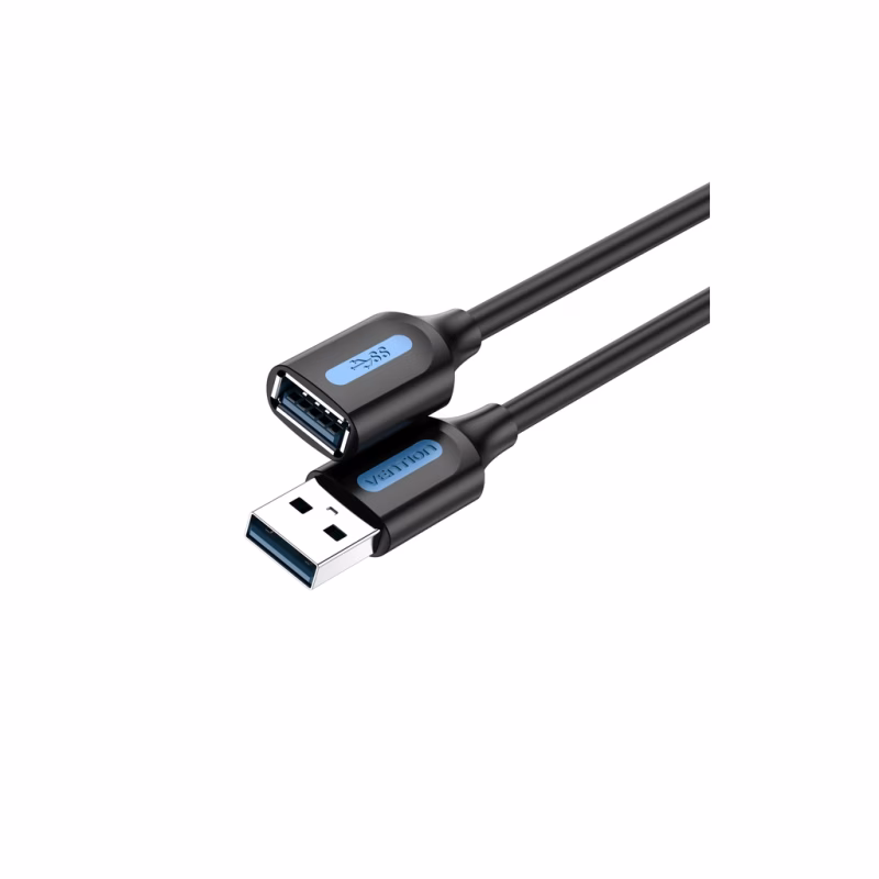 Дата кабель USB 2.0 AM/AF 2.0m black Vention (CBHBH)
