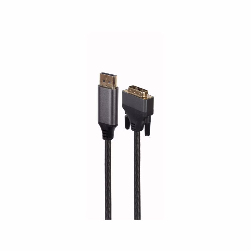 Кабель мультимедійний DisplayPort M to DVI M 1.8m 4K 24+1pin Cablexpert (CC-DPM-DVIM-4K-6)