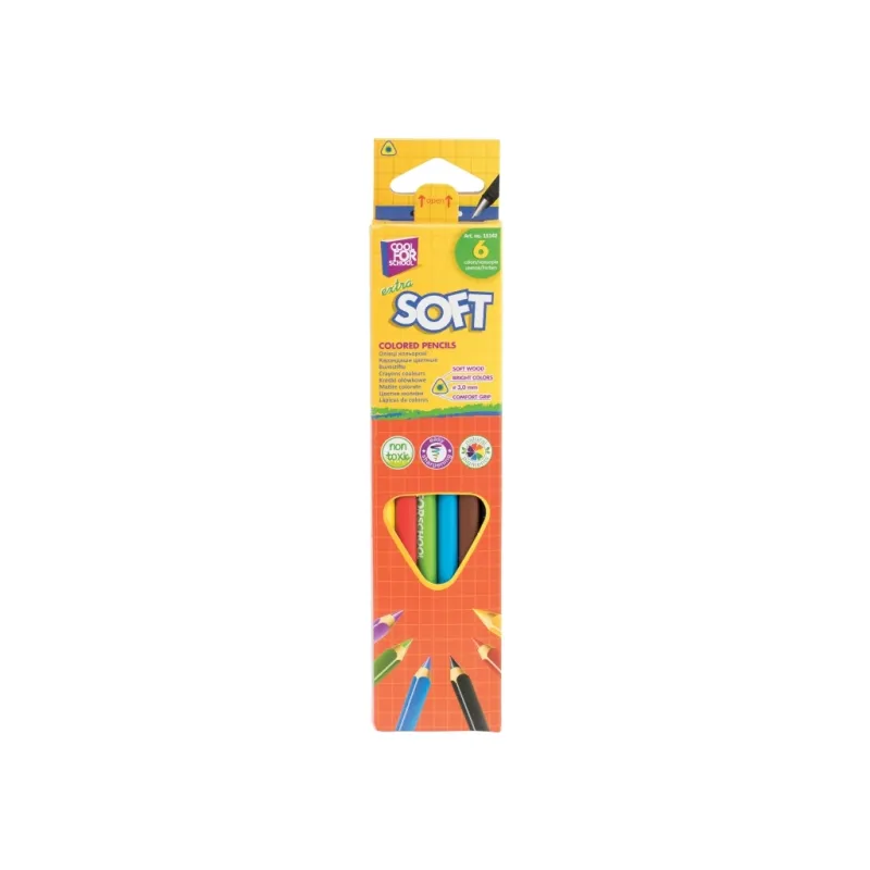 Карандаши цветные Cool For School Extra Soft 6 цветов (CF15142)