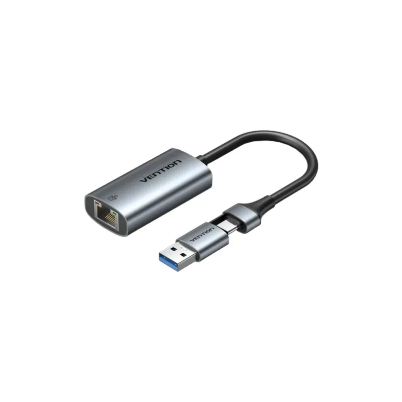 Переходник USB-C to RJ45 Ethernet 1000Mbps gray VENTION (CFQHB)