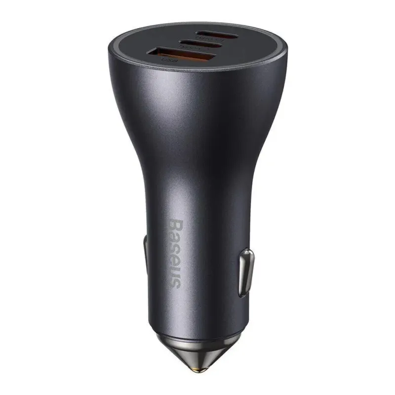 Зарядний пристрій Baseus 1xUSB + 2xUSB-C 65W Golden Contactor Pro dark gray (CGJP010013)