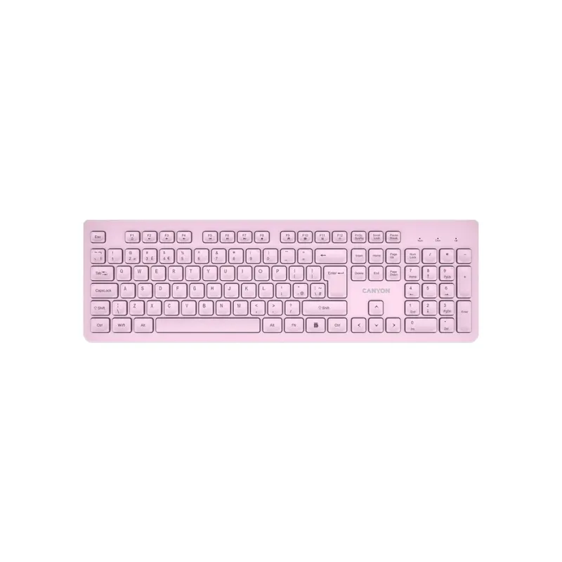 Клавиатура Canyon HKB-W01 Silent Wireless UA Pink (CNS-HKBW01P)