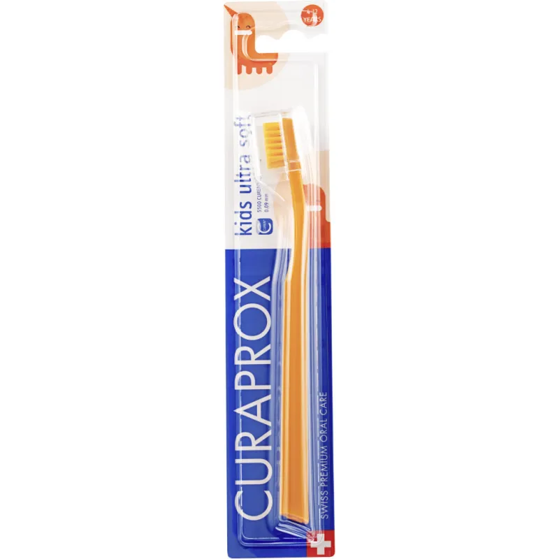 Дитяча зубна щітка Curaprox CS Kids ультрам'яка d 0.09 мм (4-12 років) Помаранчеви (CS Kids-03)