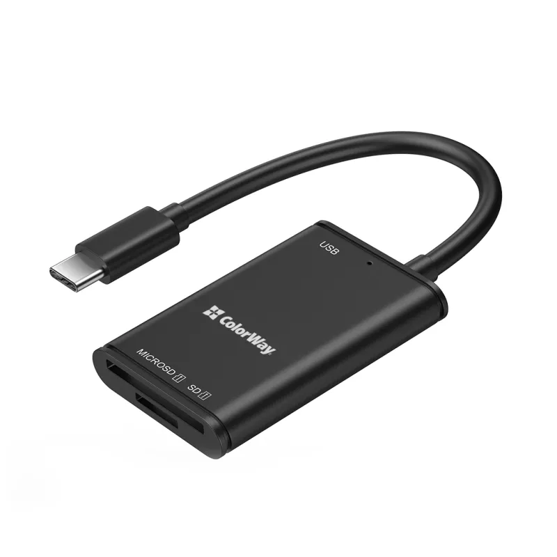Зчитувач флеш-карт ColorWay USB-C to USB 3.0/SD/MicroSD (CW-CR-02)