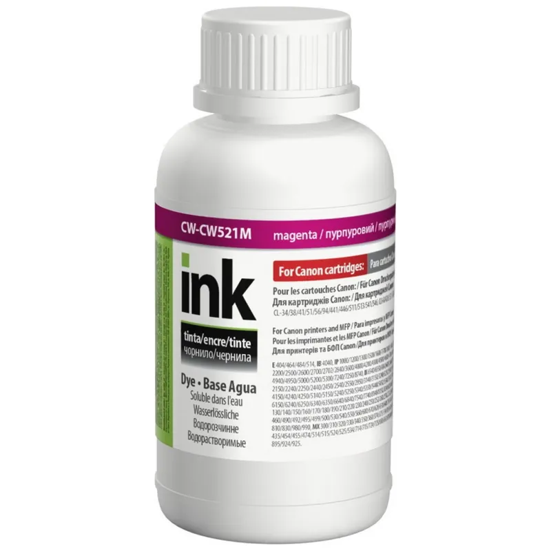 Чорнило ColorWay Canon CL-41/38/411/511/CLI-8/426/521Magentа (CW-CW521M02)