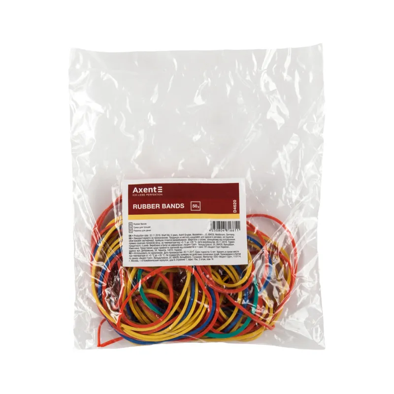 Резинки для грошей Delta by Axent assorted colors, 50г (D4620)