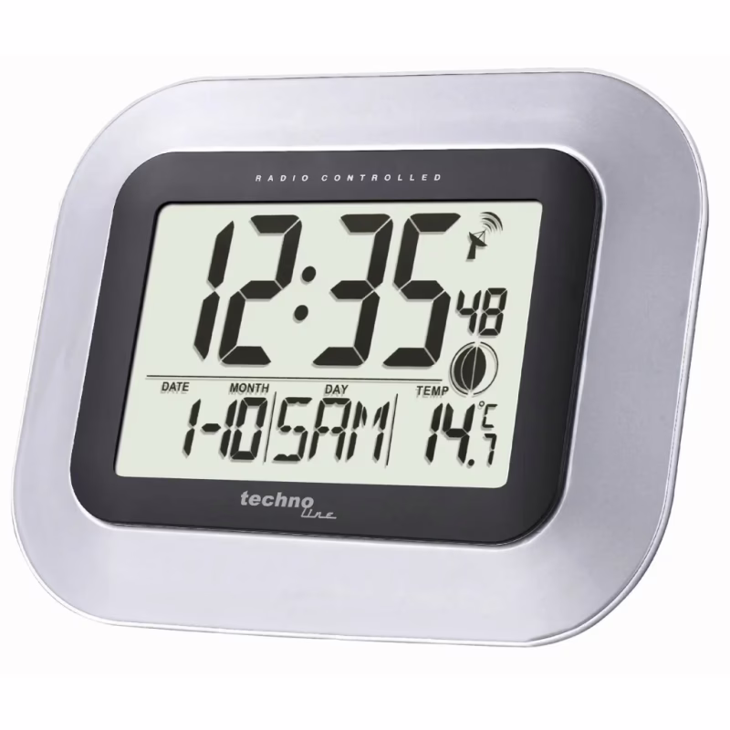 Настінний годинник Technoline WS8005 Silver/Black (DAS301208)