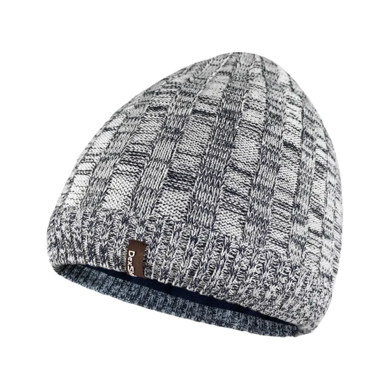 Водонепроникна шапка Dexshell Heathered Rib Knit Beanie Onesize 56-58 см біло-сіра (DH32405MBL)