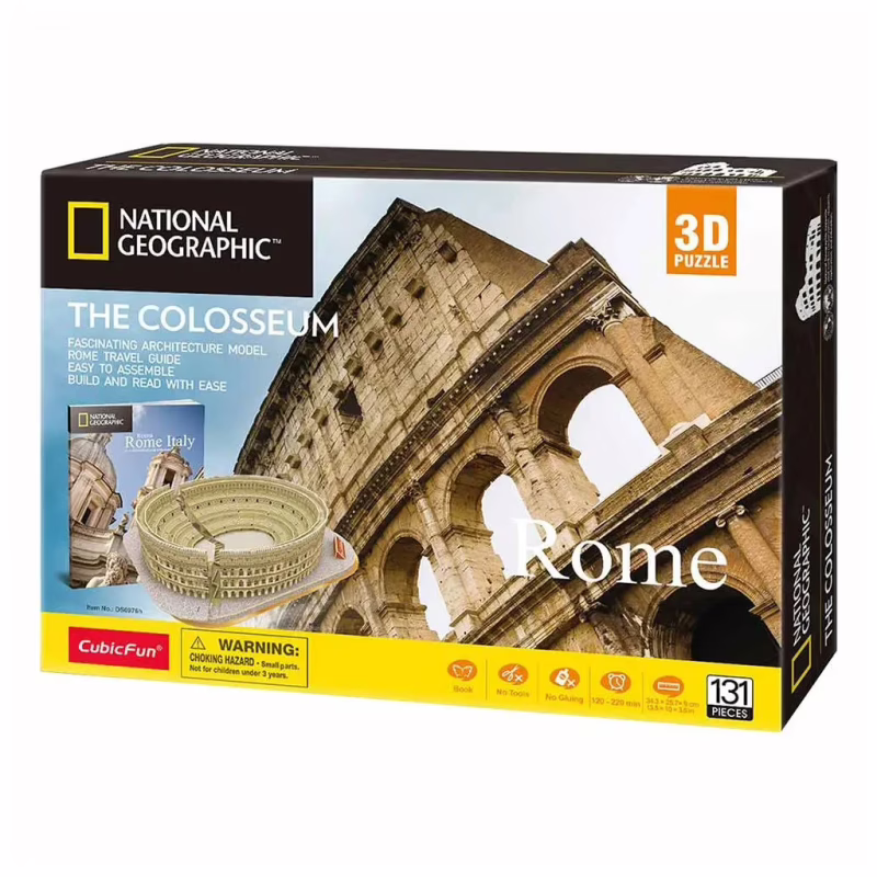 Пазл Cubic Fun Тривимірна головоломка-конструктор National Geographic Колізей (DS0976h)