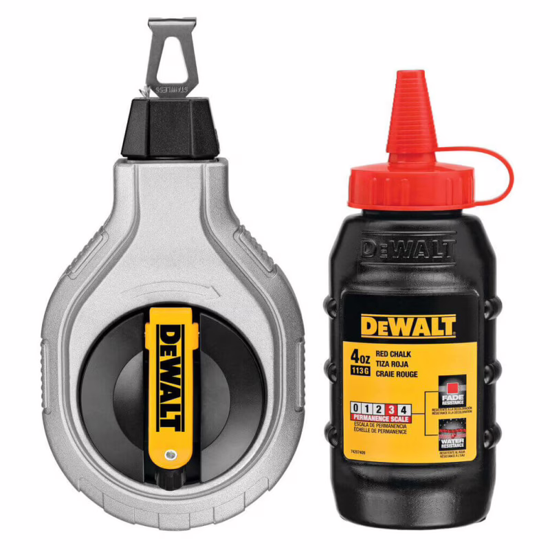 Шнур розміточний DeWALT 30м, в комплекті крейдяний порошок. (DWHT47408-0)