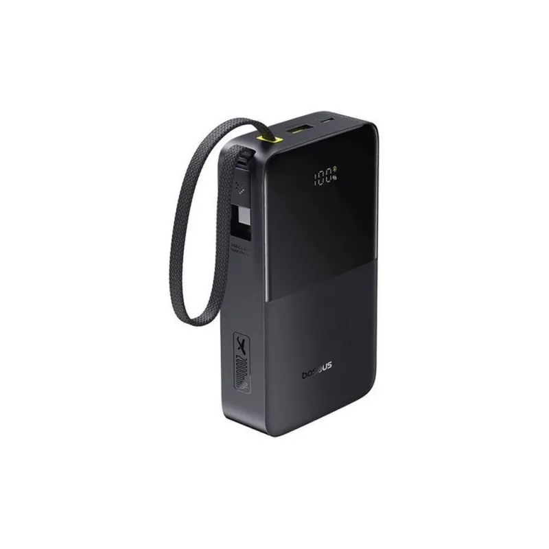 Батарея універсальна Baseus EnerFill FC51 Bipow2 Pro 20000mAh 22,5W build-in cable USB-C black (E0027701)