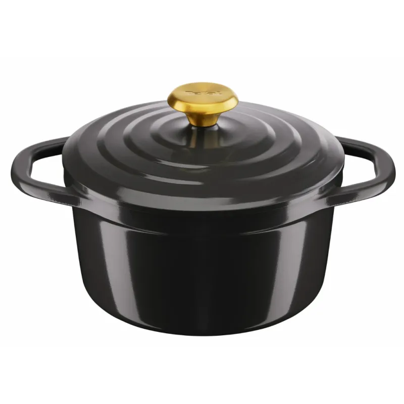 Кастрюля Tefal Air, з кришкою, 3.1л, алюміній, чорний (E2554404)
