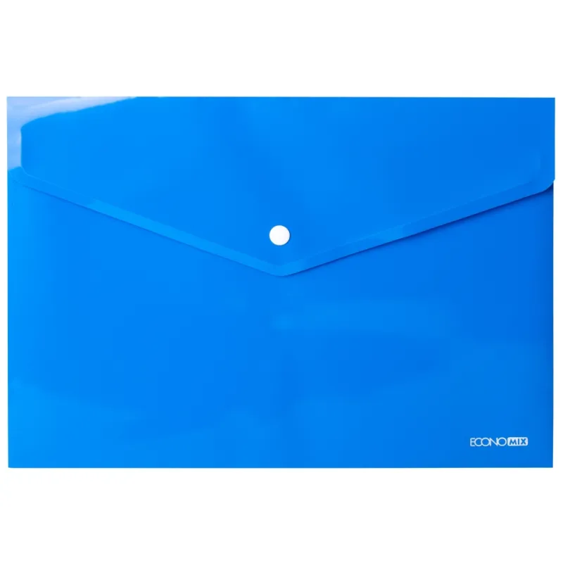 Папка - конверт Economix А4 180 мкм фактура "глянец", синяя (E31301-02)