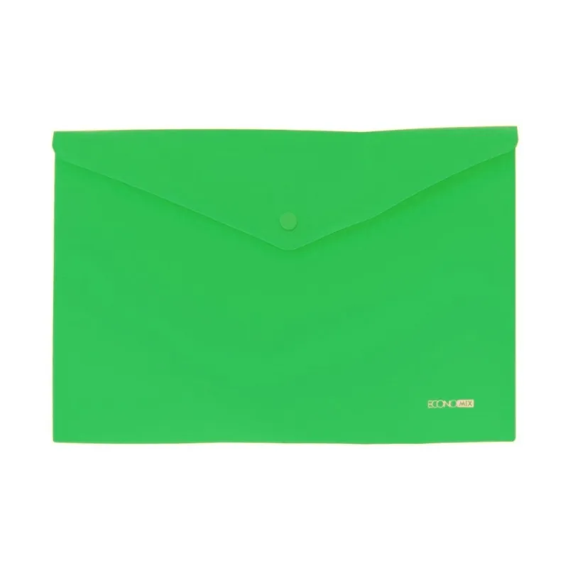 Папка - конверт Economix А4 180 мкм, непрозора, фактура "помаранч", зелена (E31305-54)