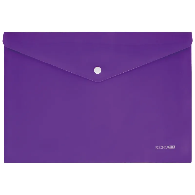 Папка - конверт Economix А4 180 мкм, непрозора, фактура "помаранч", фіолетова (E31305-58)