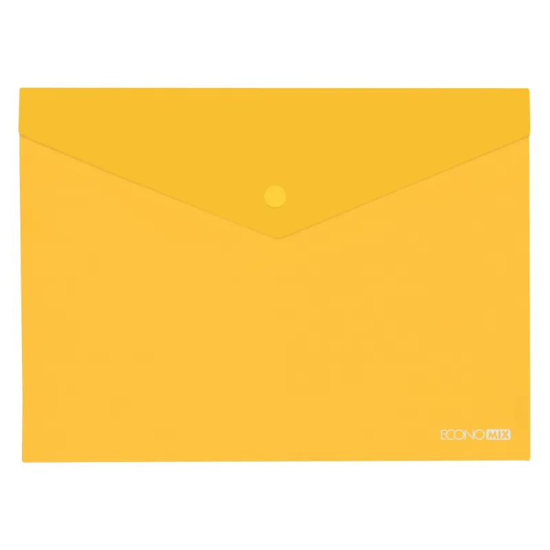 Папка - конверт Economix А5 180 мкм прозора, фактура "глянець", жовта (E31316-05)