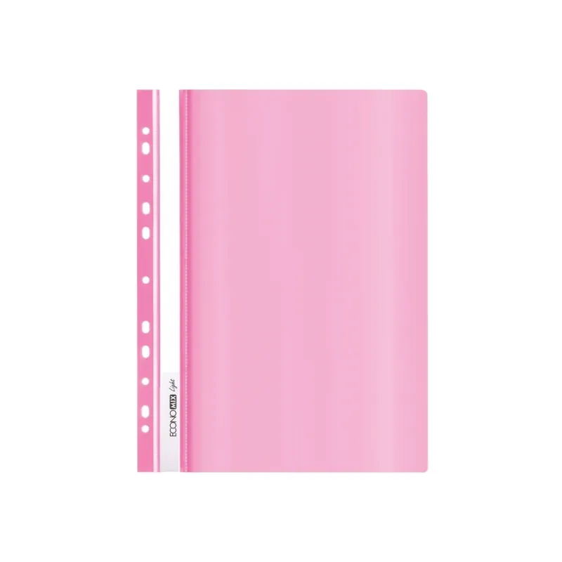 Папка-швидкозшивач Economix А4 Light з перфорації, рожева (E38504-09)
