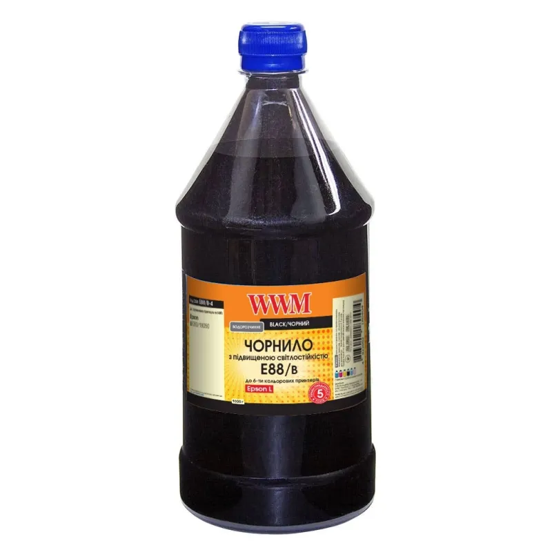 Чорнило WWM Epson L8050/L18050 1000г Black, water-soluble (E88/B-4)