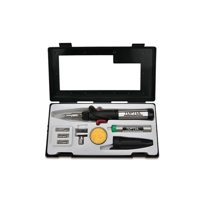 Газовий паяльник Toptul 150W з комплектом насадок 8шт. (EGAE0801)