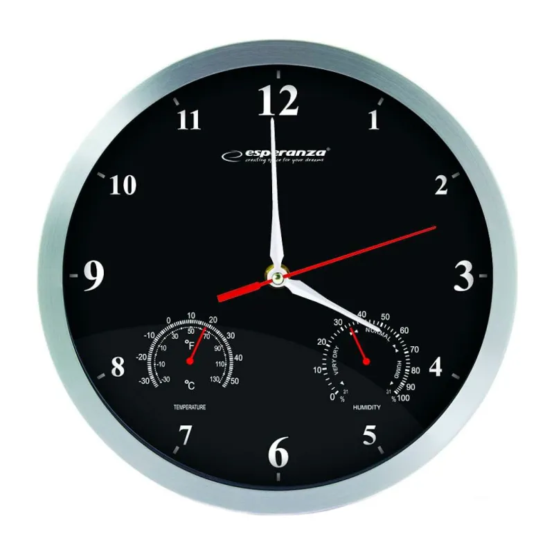 Настінний годинник Esperanza Wall Clock Washington 30 см Black (EHC008K)