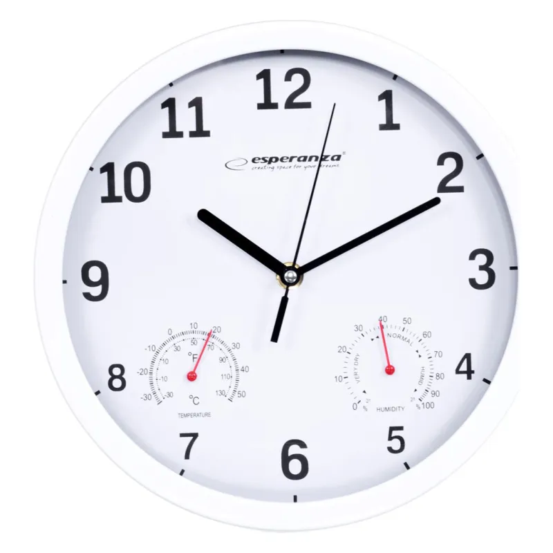 Настінний годинник Esperanza Wall Clock Lyon 25см White (EHC016W)
