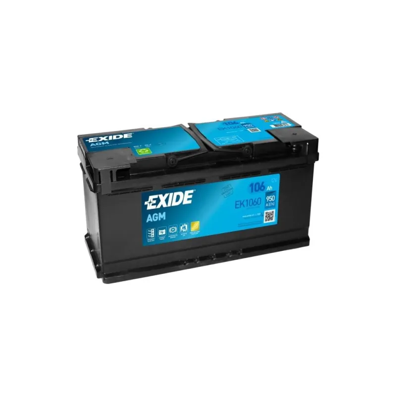 Аккумулятор автомобильный EXIDE START-STOP AGM 106Ah (950EN) (EK1060)