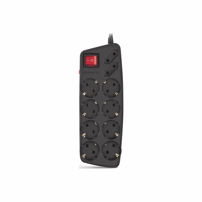 Сетевой фильтр питания REAL-EL RS-Protect 505, 5m, black (EL122300046)