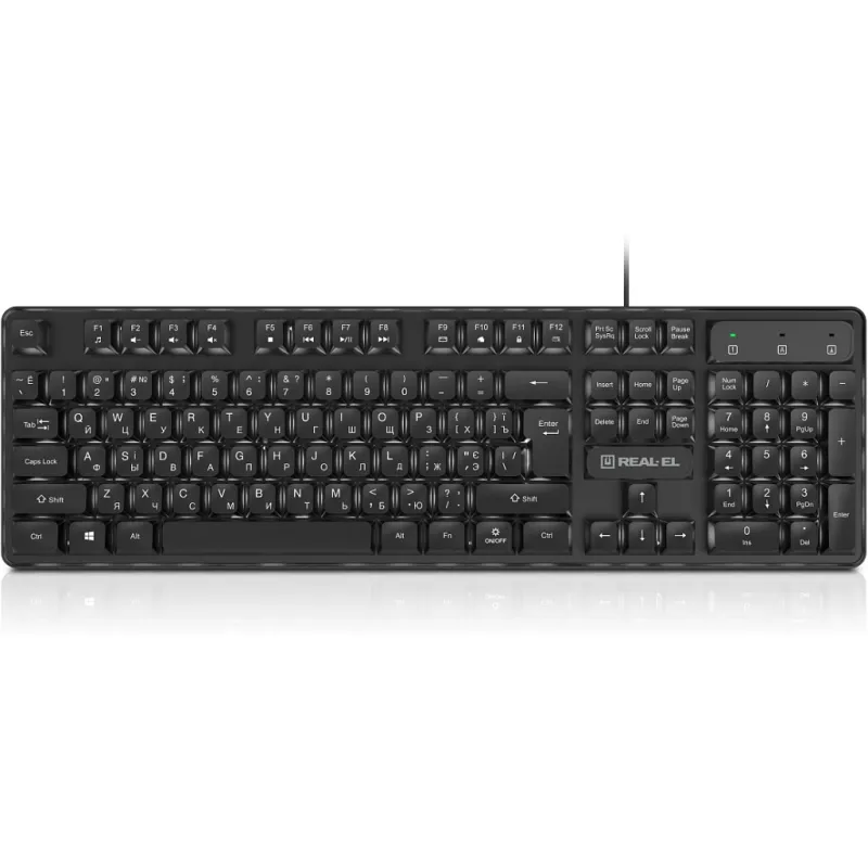 Клавіатура REAL-EL RK-7015 USB Black (EL123100049)