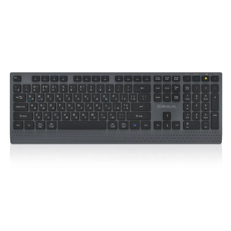 Клавіатура REAL-EL RK-715W Wireless/Bluetooth Black/Gray (EL123100051)