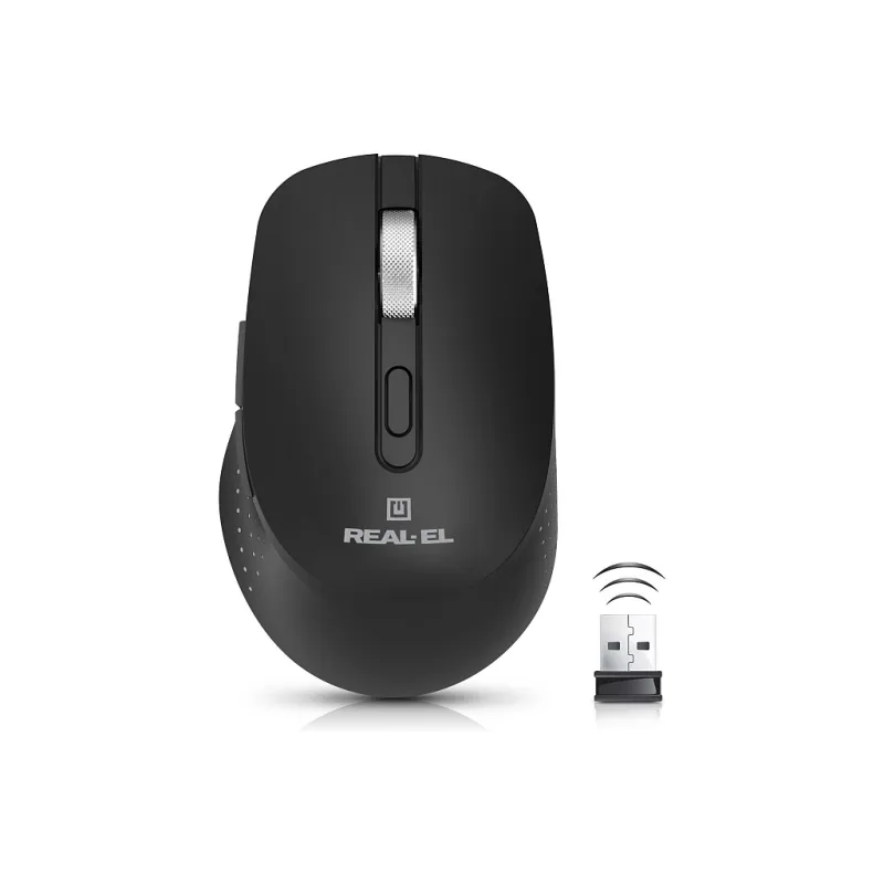 Мишка REAL-EL RM-380W Wireless Black (EL123200057)