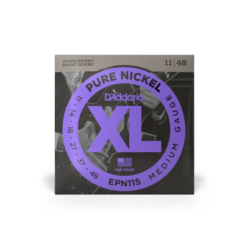 Струни для гітари D'Addario XL Pure Nickel Blues / Jazz Rock (11-48) (EPN115)