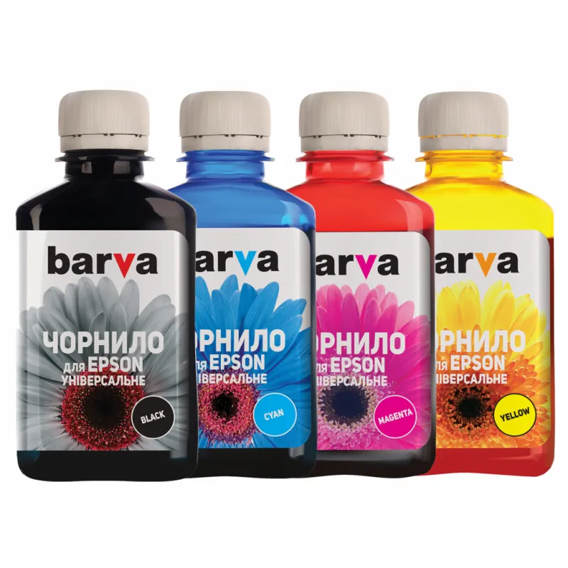Чорнило Barva Epson universal 1, water-soluble, 180г*4 B/C/M/Y (EU1-180-MP)