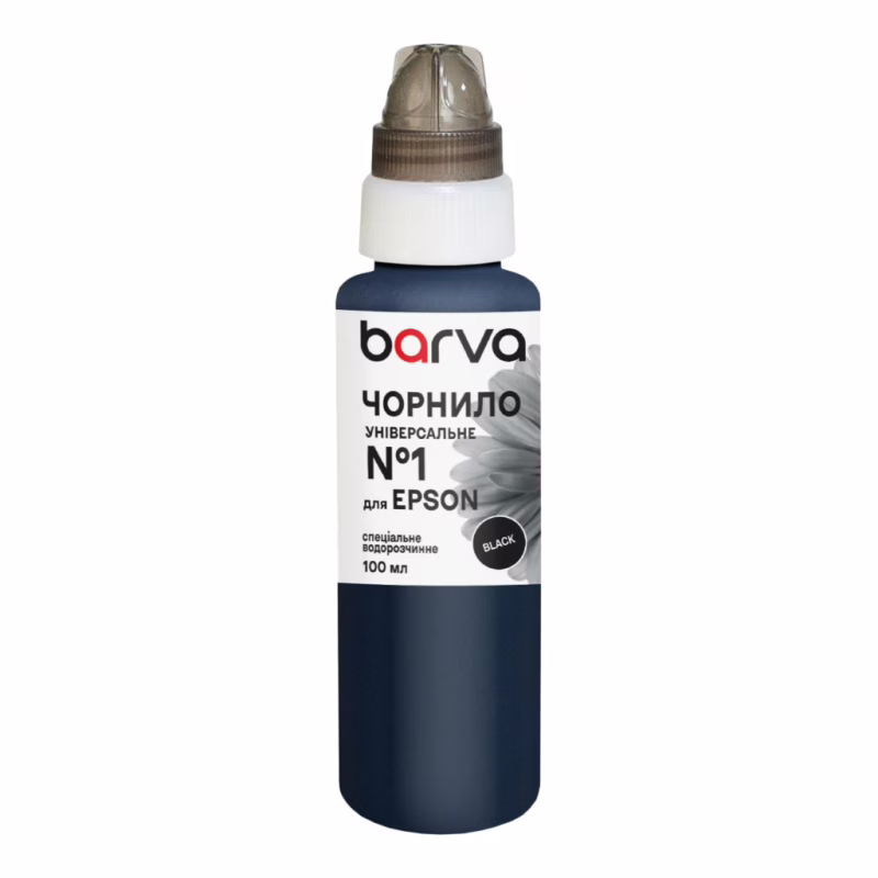 Чорнило Barva Epson 1 100 мл, universal, black (EU1-445e)