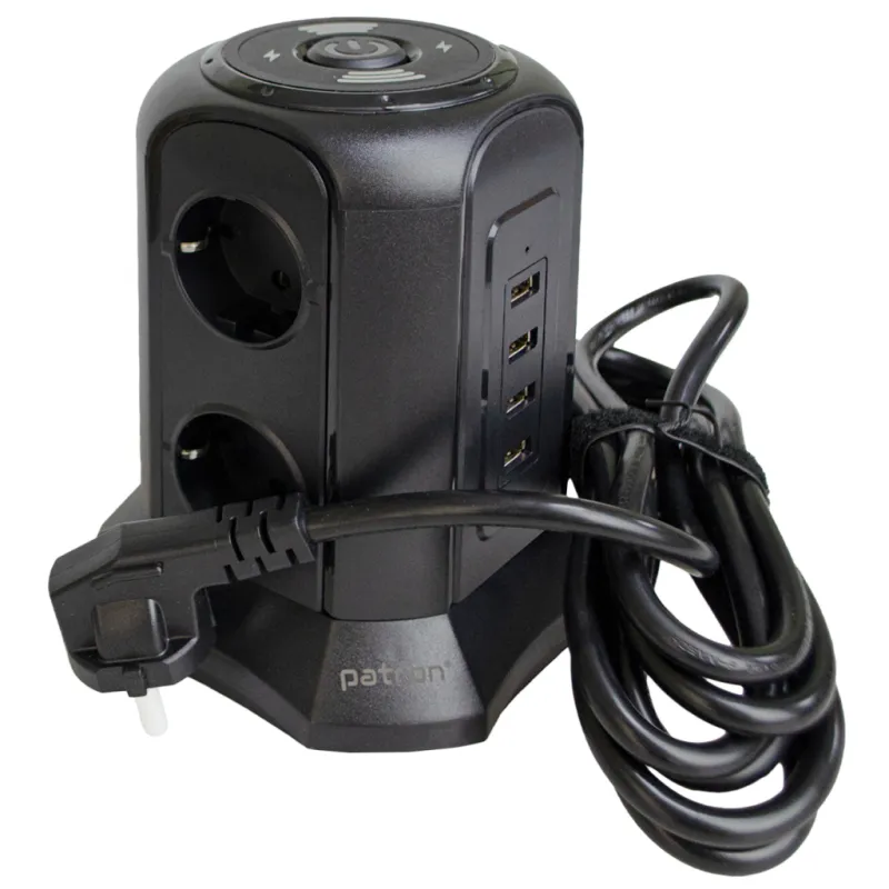 Мережевий фільтр живлення Patron SP-1663-USBTW (EXT-PN-SP-1663-USBTW)