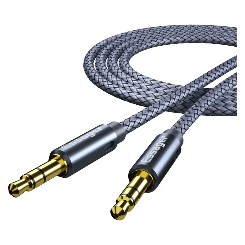 Кабель мультимедийный 3.5mm M to 3.5mm M 2.0m gray Essager (EYP35-DYA0G)